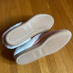 Minnetonka  Salmon Pink and Cream Sheepskin Mules, Size 10, NWOT Photo 2