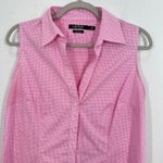 Ralph Lauren Lauren Pink Gingham Sleeveless Button Down Shirt Women's Size L Photo 2