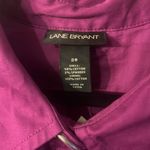 Lane Bryant Women's Purple Ruffle Shirt Jacket Belted Plus Size 28 NWT Photo 3