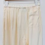 Sleepy Jones Bettina 100% Silk Charmeuse Cream Wide Photo 5