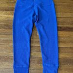 Rabbit Motivators Mazarine Blue Waffle Knit Leggings, Large Photo 0