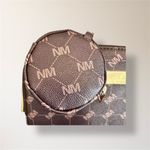 Nicole Miller New  New York Brown Monogram Crossbody Bag Coin Purse Minimal Luxe Photo 8
