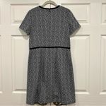 Talbots Textured Stripe Ponte Sheath Dress Short Sleeve Navy Womens Size 8 Photo 1
