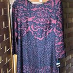 Gabby Skye  Red & Black Graphic Print Dress with 3/4 Sleeve Photo 0