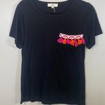 Entro NWOT  Black Tee with Embellished Pocket Photo 0