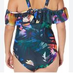 Avenue  jungle Paradise ruffle print, paradise foliage swimsuit Photo 1