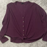 Urban Outfitters Out from under size small Plum Knit Cardigan with Tie Detail Photo 0
