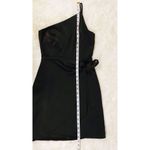 Gianni Bini  Brown Satin One Shoulder Mini Dress Cocktail Wrap Tie Waist Sz 0 New Photo 13