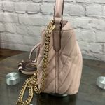 Michael Kors Baby Pink Sm Mini Leather Suri Bucket Crossbody Chain Shoulder Bag Photo 3
