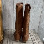 Not Rated  Brown Studded Zipper High Boots 8 Photo 7