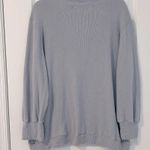Enza Costa Oversized Slouchy Ribbed Long Sleeve Lounge Sweater Large Gray Blue Photo 1