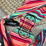 Blackbough NWT  Multicolor Stripes Bikini One Shoulder Top & Bottom Size S Photo 10