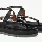 Isabel Marant The Elham Sandal In Black Size 38 EU Photo 4