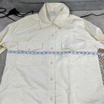 We Wore What  Corduroy Snap Button Down Shirt Shacket Oversized in Ivory M/L Photo 11