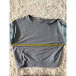 Umgee ‎ USA Gray Top with Faux Fur Sleeves, Women's Relaxed Fit, Stylish Lounge Photo 5