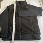 Zelos  Womens Full Zip Teddy Sherpa Mixed Medía Sweater Jacket Size M Black Photo 13