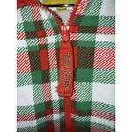 Tipsy Elves  One Piece Zip Up Unisex S Hooded Christmas jump suit Plaid Red Green Photo 4
