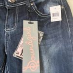 Soundgirl boot cut sz 9 dark blue jewel jeans Photo 9