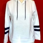 Nautica White and Navy Hoodie Sweatshirt Sz S Photo 1
