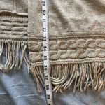 Mystree  Light Grey Fringe Trim Open Poncho Photo 7