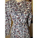 ZARA  Medium Floral Boho Textured Dress w. key hole and cut outs on neckline Photo 4