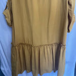Cupshe Long sleeve mustard yellow button up mini dress size medium Photo 3