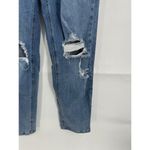 Wild Fable  Jean Women 0 Blue Distressed Straight Leg‎ High Rise Button Fly Photo 7