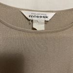 Exclusively Misook Shirt Sleeve‎ Rayon/Acrylic/Polyester Blend Shirt Size Small Tan Photo 1