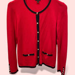 Talbots Cute cherry cashmere blend pearl button cardigan pockets soft Photo 0