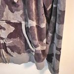 New York and Company Velour Long Sleeve Zip Front Camo Print Sweatshirt Sz XL Photo 3
