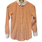 Gretchen Scott Pique All Day Pinstripe Button Down Blouse Photo 1