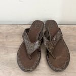 BOC Born Concept Women’s Leopard Print Thong Flat Sandal Shoe Size 10 Brown Photo 1