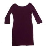 Forever 21  Plum Criss-Cross Back Long Sleeve Bodycon Mini Dress Photo 0