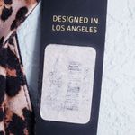 AFRM X Revolve Zelda Leopard Print Slit Dress Black Size L Photo 10