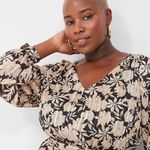 Lane Bryant NWT  Lurex Cuff-Sleeve Tiered Midi Sz 20 Dress Photo 2