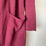 Target OVLA Small Red Maroon Sweater Cardigan Robe Dual Pockets Hoodie Winter Christmas Photo 2