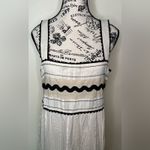 Only  Felucia Woven Maxi Dress 100% Organic‎ Cotton Medium Ivory Black EUC Photo 1