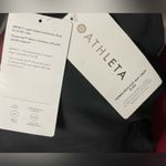 Athleta NWT  Conscious Cut Out Crop Top D-DD Size S Black Removable Pads Photo 3