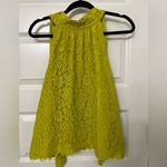 J.Crew  Chartreuse Lace Halter Tie Neck Blouse Size S Photo 3