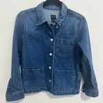 J.Crew  Denim Oversize Chore Jean Utility Jacket with Pockets Size XXS Photo 3
