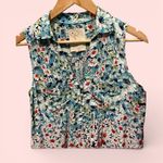 Anthropologie Cute boho Anthro Limited Edition 6 of 52 sleeveless floral blouse buttons Photo 1