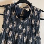Joie  Navy Blue Baltic Floral Mini Chiffon Dress Sleeveless Boho size X-Large Photo 2