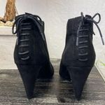 Bandolino  Black Kayden Faux Suede Lace Up Heel Bootie Boot Shoe 9 Photo 1