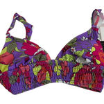 Hula Honey  Floral Stretch Ruffle Swimsuit Top Size XS‎ NWT Photo 0
