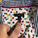 Talbots  Heart Print Button Down Shirt Long Sleeve Career Casual‎ Petite Small Photo 4