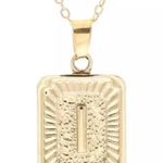 Initial “I” Necklace Gold Pendant Letter Photo 0