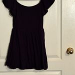 Love, Fire Black Smocked Mini Dress with Puff Sleeves Photo 1