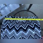 Darah Dahl Chevron Print Boho Super Flare Pants in Black/White Mixology Black Photo 2