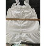 Universal Threads  Babydoll Sundress Size Medium White Ruffle Beach Coastal Lagen Photo 11