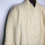 Vintage Winter White Cream Wool Blend Peacoat‎ Coat Victorian Antique White Photo 2